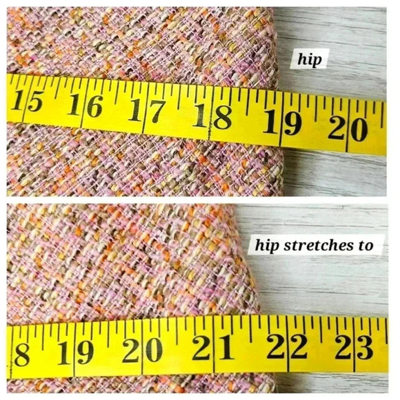Gap Womens Retro Peach Pastel Multicolored Wool Tweed Skirt Flounce Hemline 8 - Picture 4 of 9